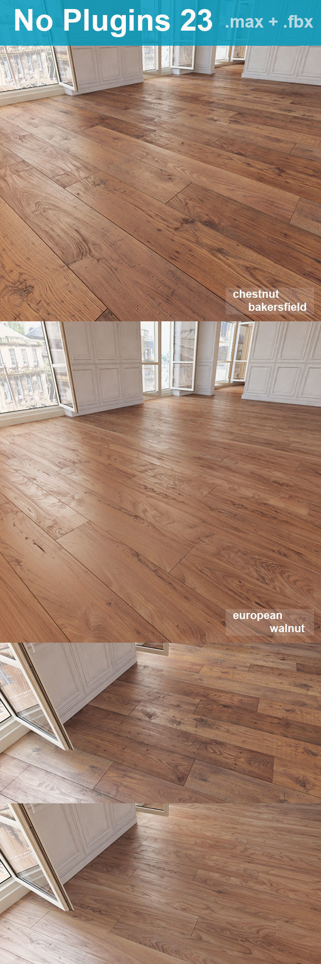 Wooden floor 23 WITHOUT PLUGINS 3D model_3