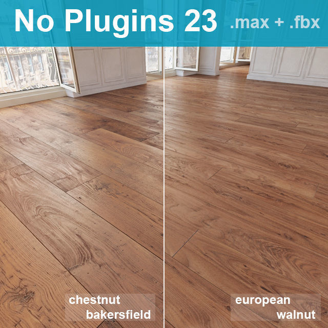 Wooden floor 23 WITHOUT PLUGINS 3D model