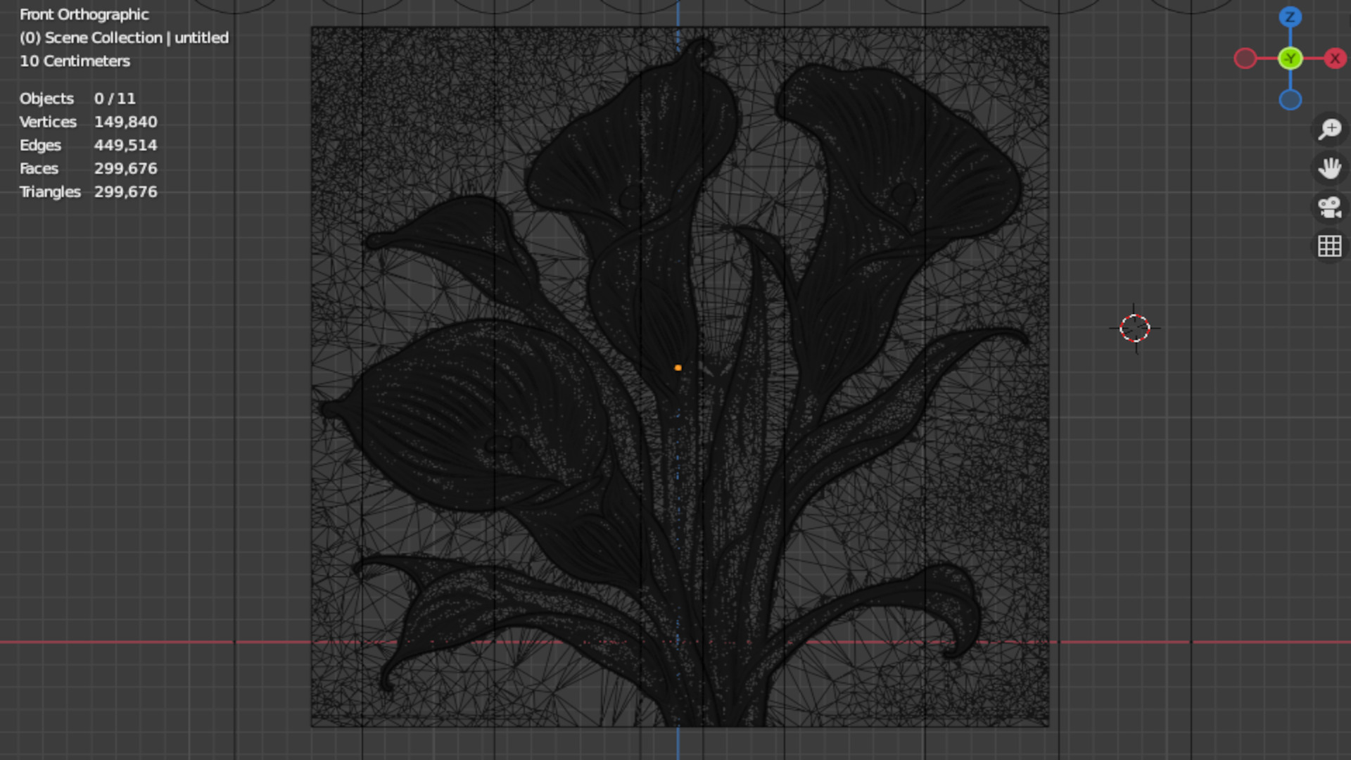 modern Calla lily panel wall decor set relief mural CNC 154  3D model_9