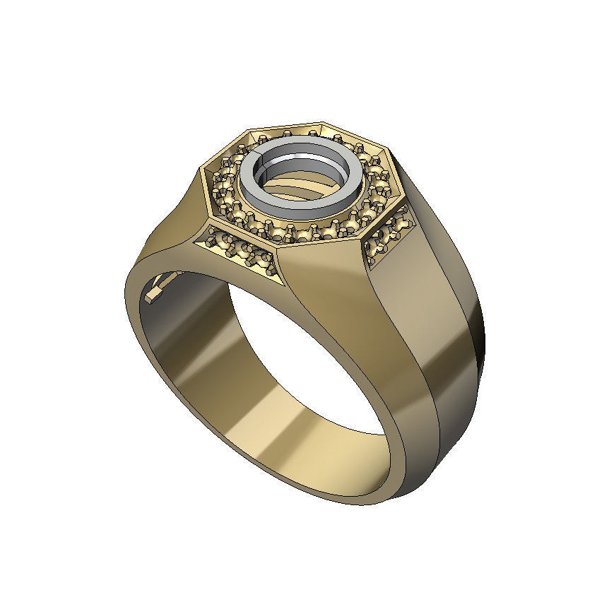 Mens ring 008 3D print model_6