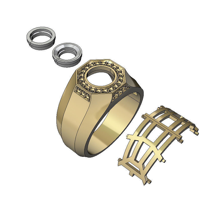 Mens ring 008 3D print model_1