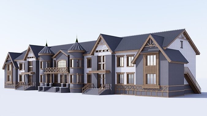 village building Low-poly 3D model