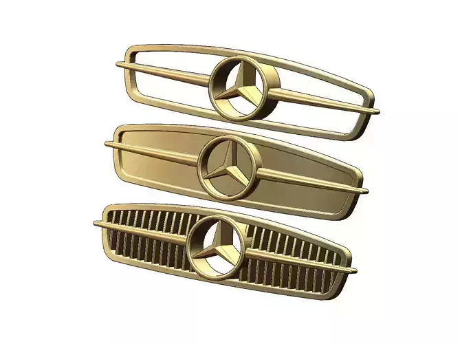 Triple Mercedes 300SL front grille gullwing relief wall art 