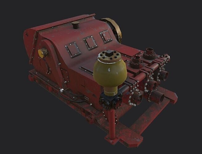 Mud Pump High-Detail Game-Ready for Unreal Engine And Unity Low-poly 3D model