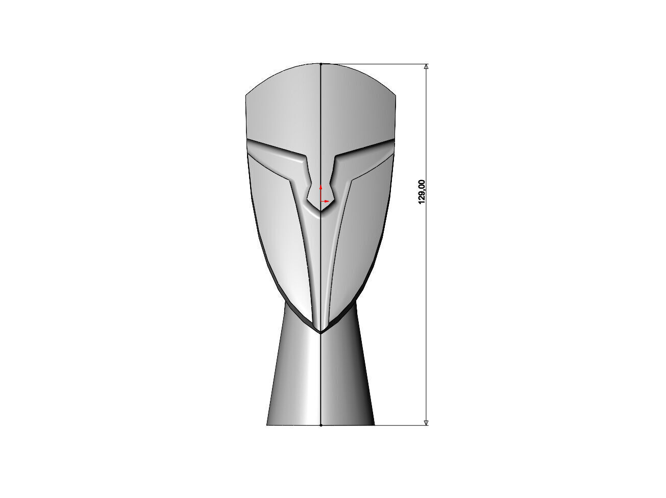 Greek Cycladic helmet carving figurine head statue 3D print model_4