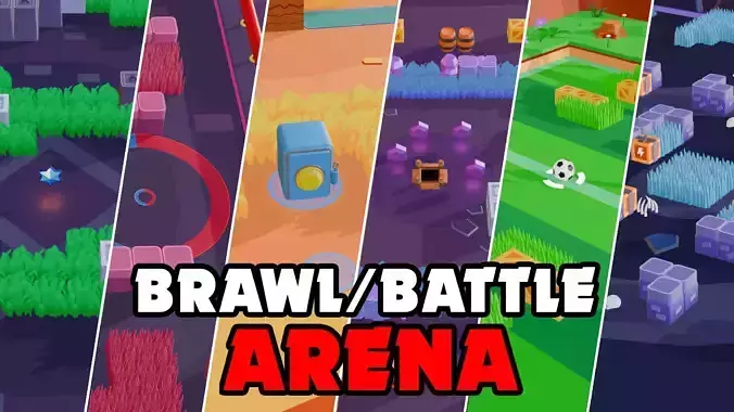 Brawl Battle Arena Low-poly 3D model