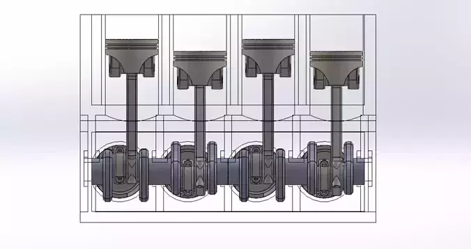 V8 Motor 3D model
