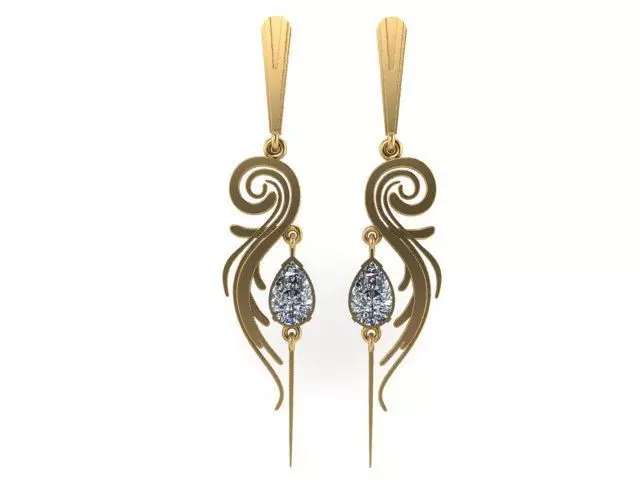 Silvr Earrings Jewelry 015 Free 3D print model