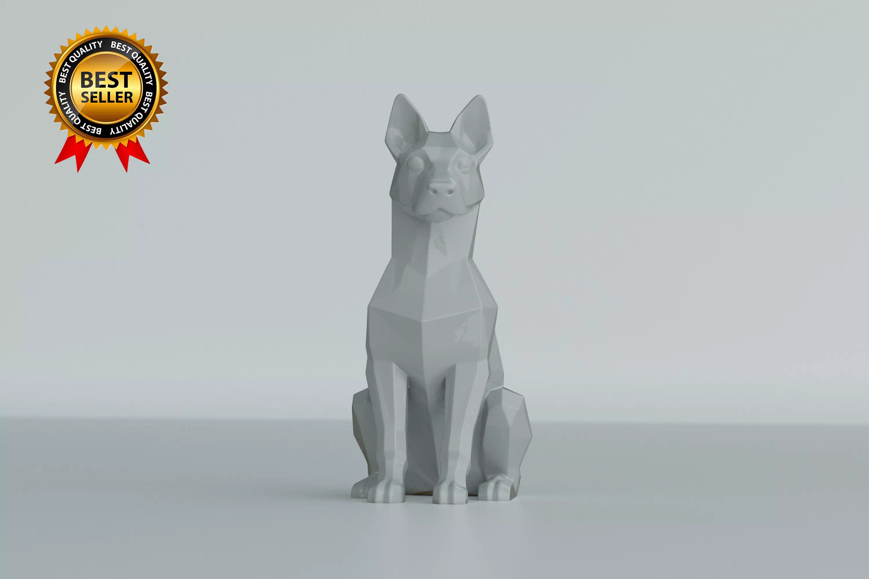 Dog Sitting Sculpture Print Model 3D print model