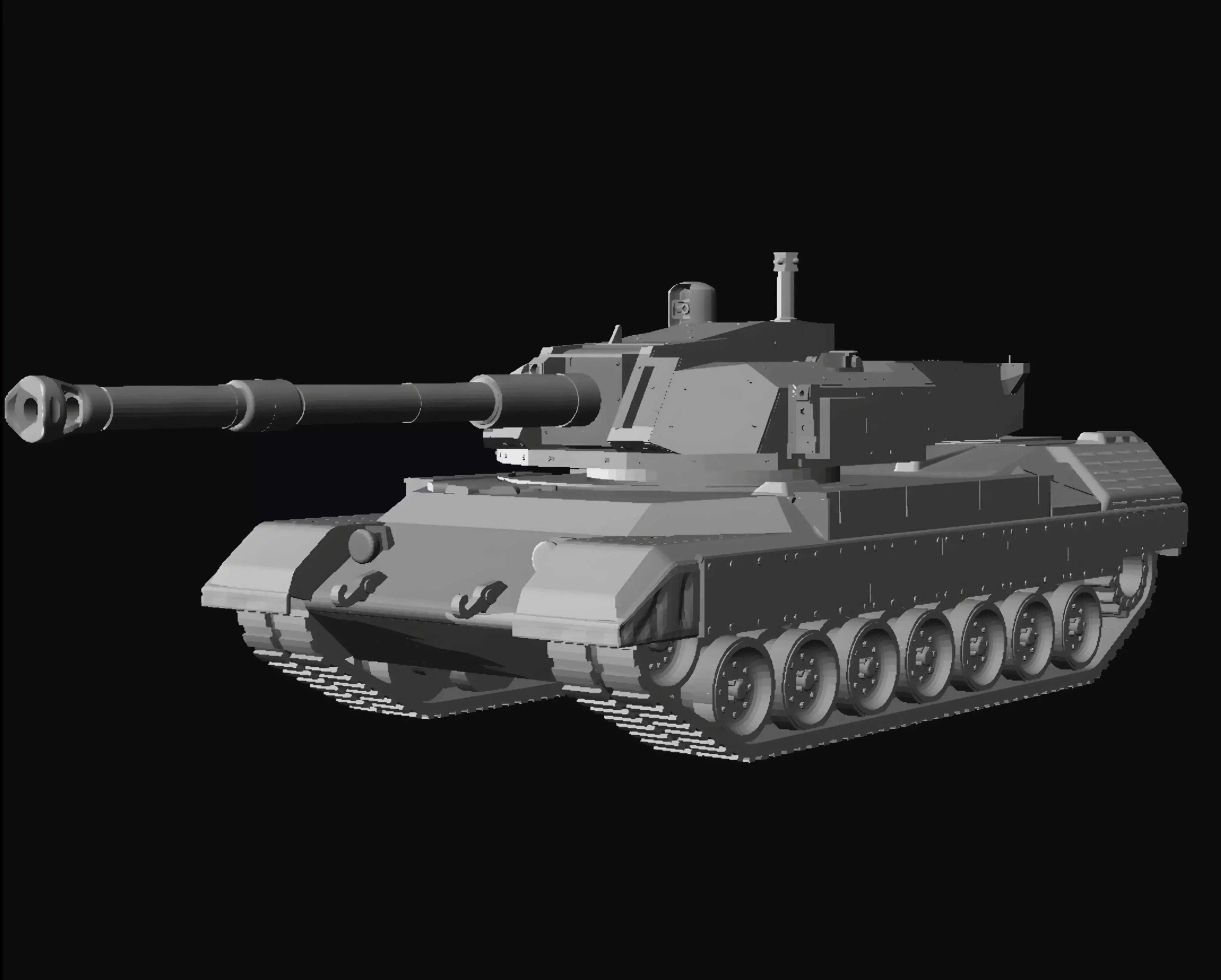 Leopard 1 105 turret 3D print model_0