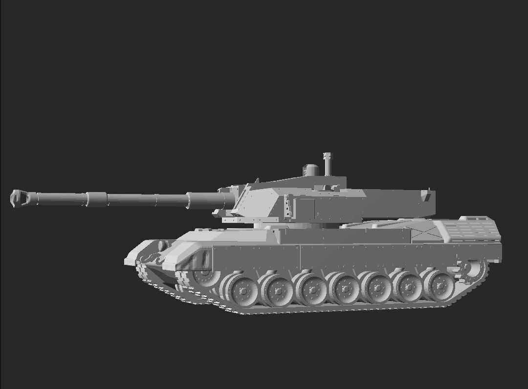 Leopard 1 105 turret 3D print model_3