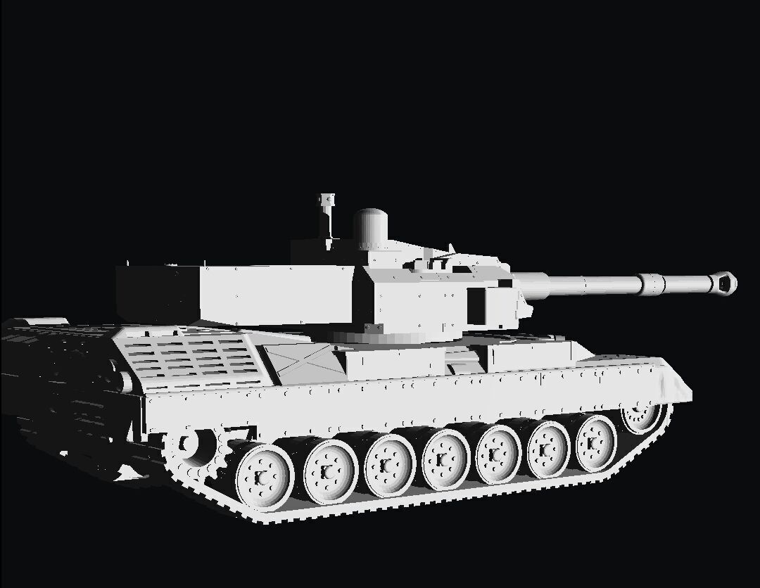 Leopard 1 105 turret 3D print model_1