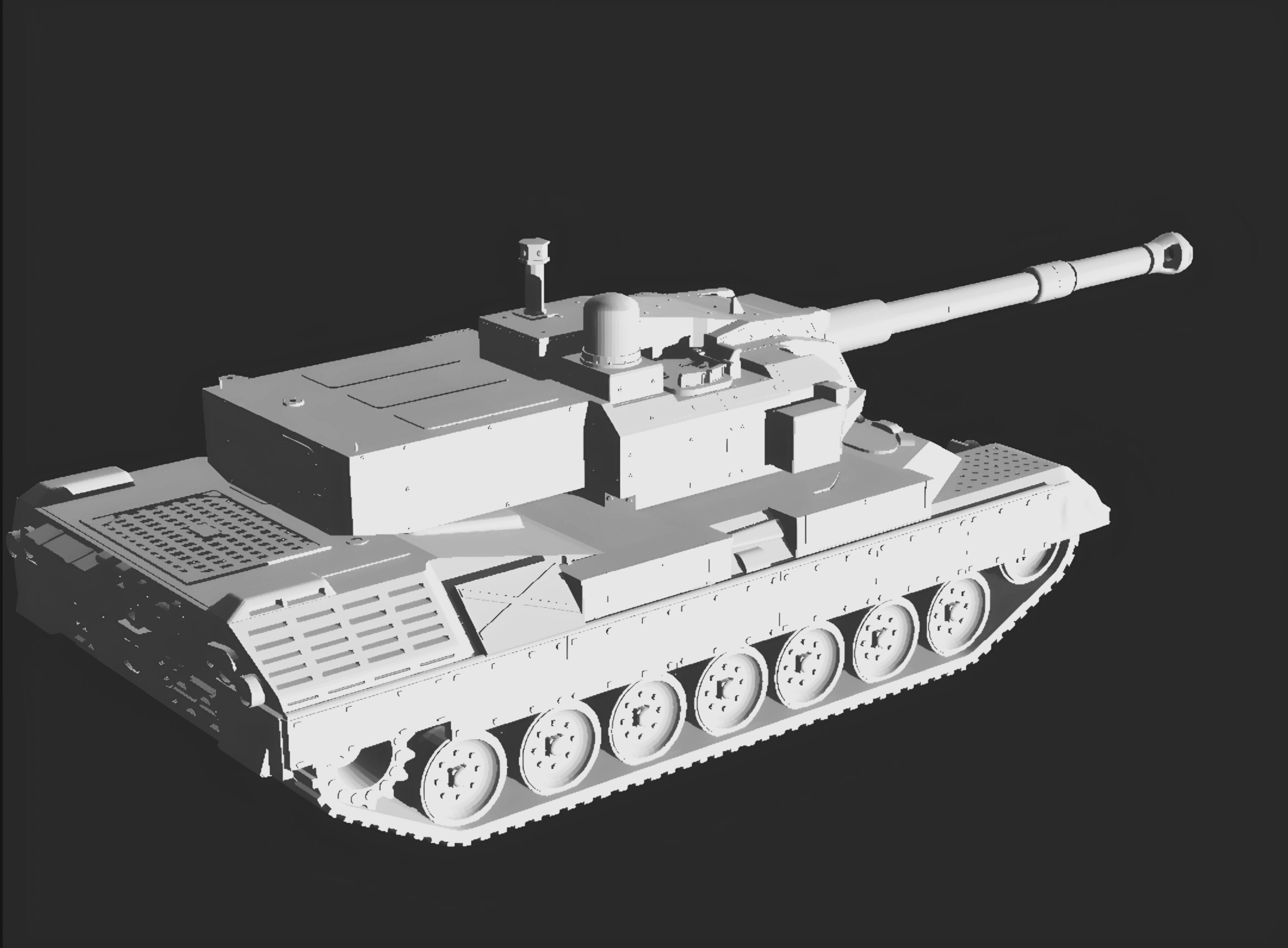 Leopard 1 105 turret 3D print model_2
