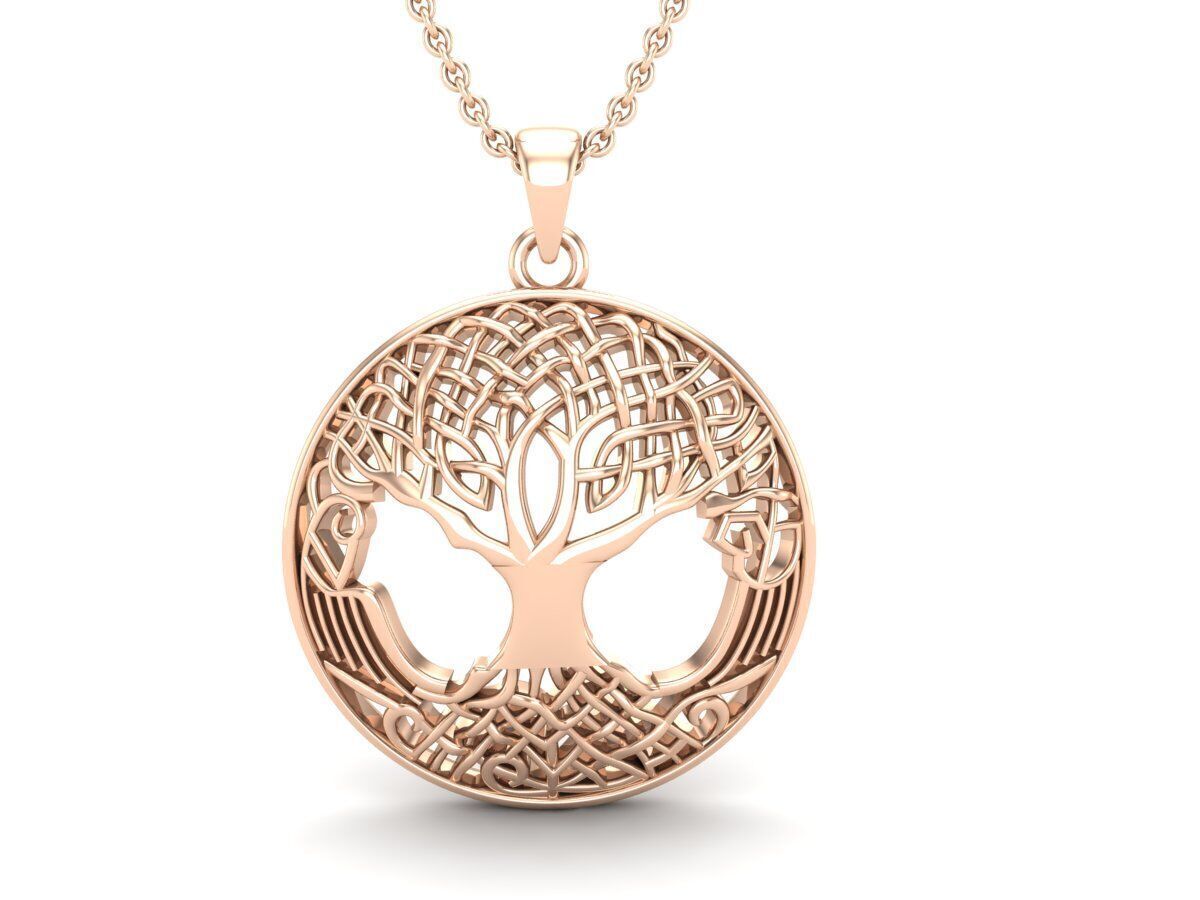 AV 496 Druids Tree of Life Pendant for Strength 3D print model_1