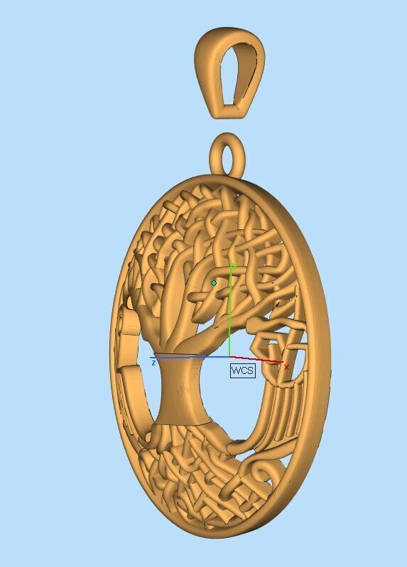 AV 496 Druids Tree of Life Pendant for Strength 3D print model_11