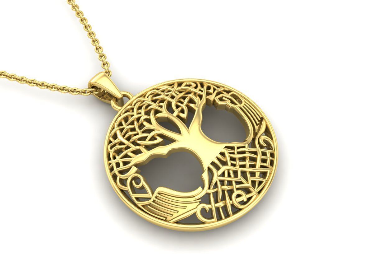 AV 496 Druids Tree of Life Pendant for Strength 3D print model_8
