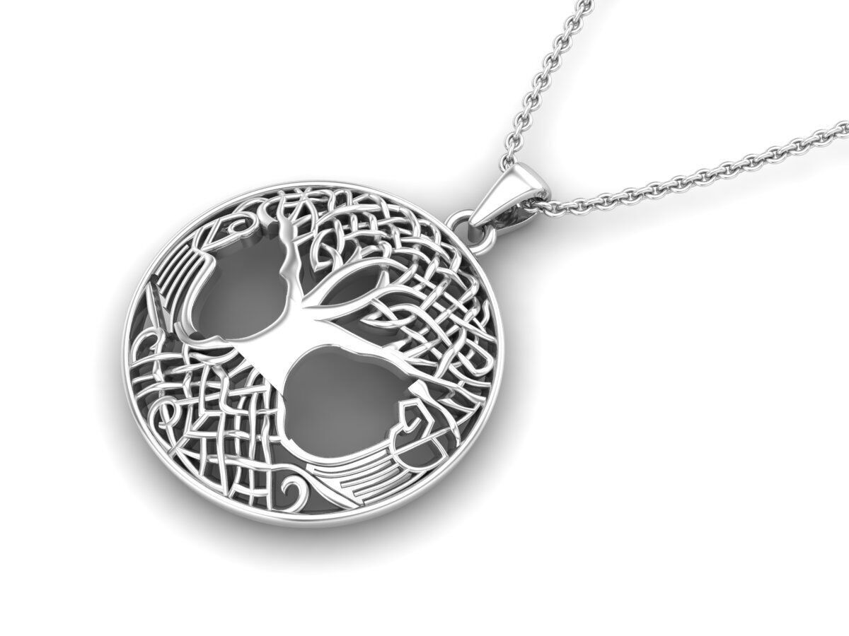 AV 496 Druids Tree of Life Pendant for Strength 3D print model_7