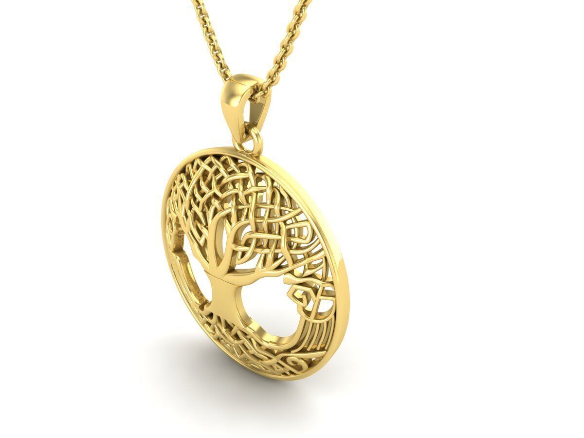 AV 496 Druids Tree of Life Pendant for Strength 3D print model_5