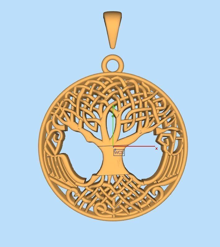 AV 496 Druids Tree of Life Pendant for Strength 3D print model_13