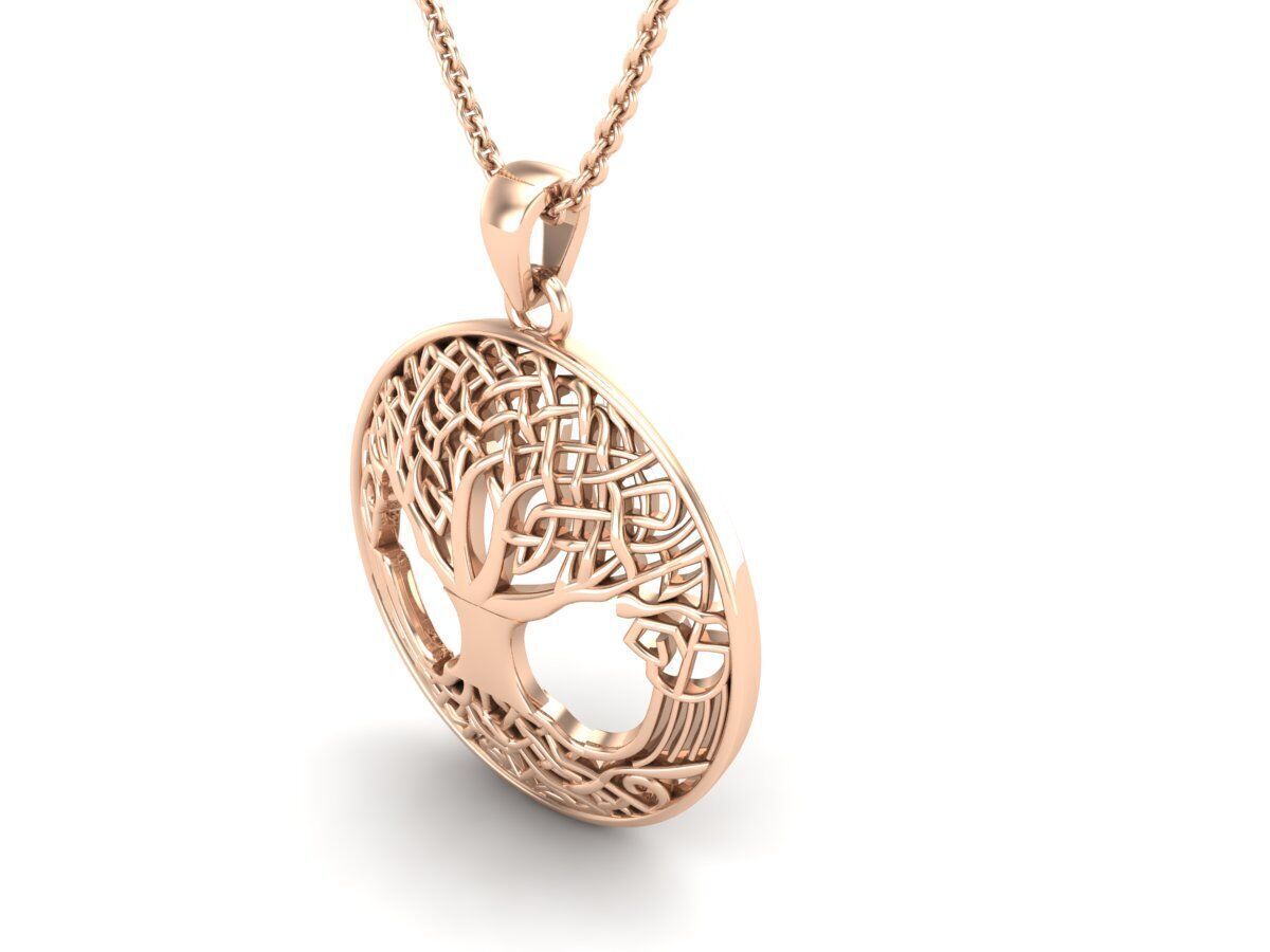 AV 496 Druids Tree of Life Pendant for Strength 3D print model_4