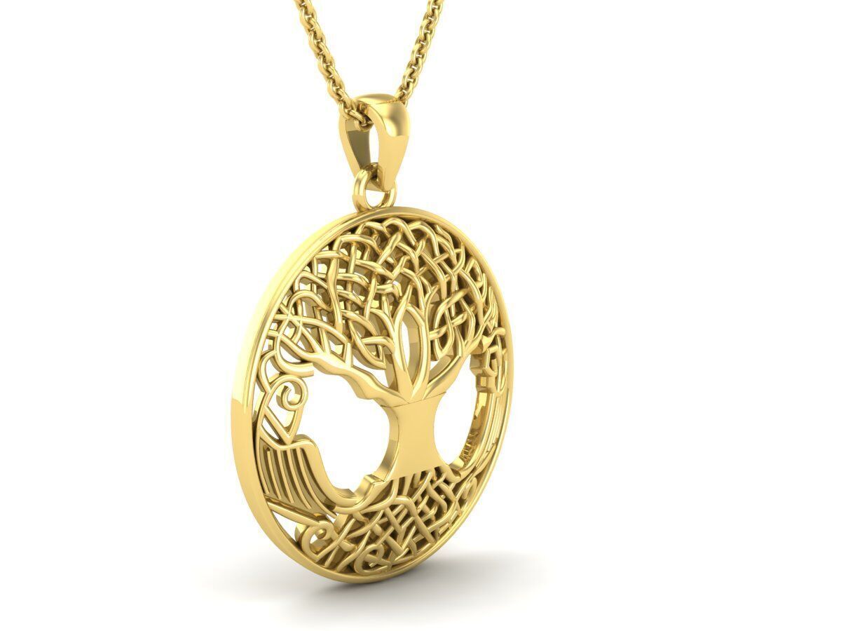 AV 496 Druids Tree of Life Pendant for Strength 3D print model_14