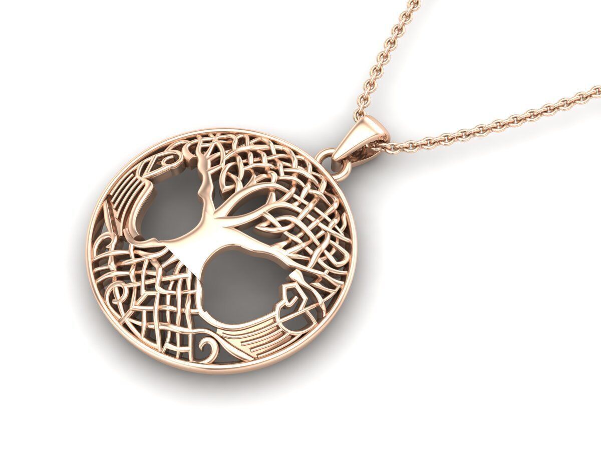 AV 496 Druids Tree of Life Pendant for Strength 3D print model_2