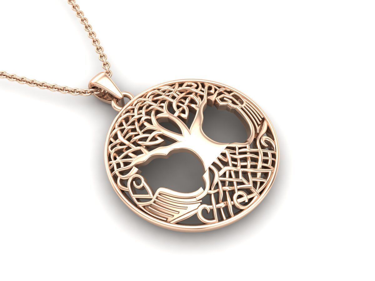 AV 496 Druids Tree of Life Pendant for Strength 3D print model_10