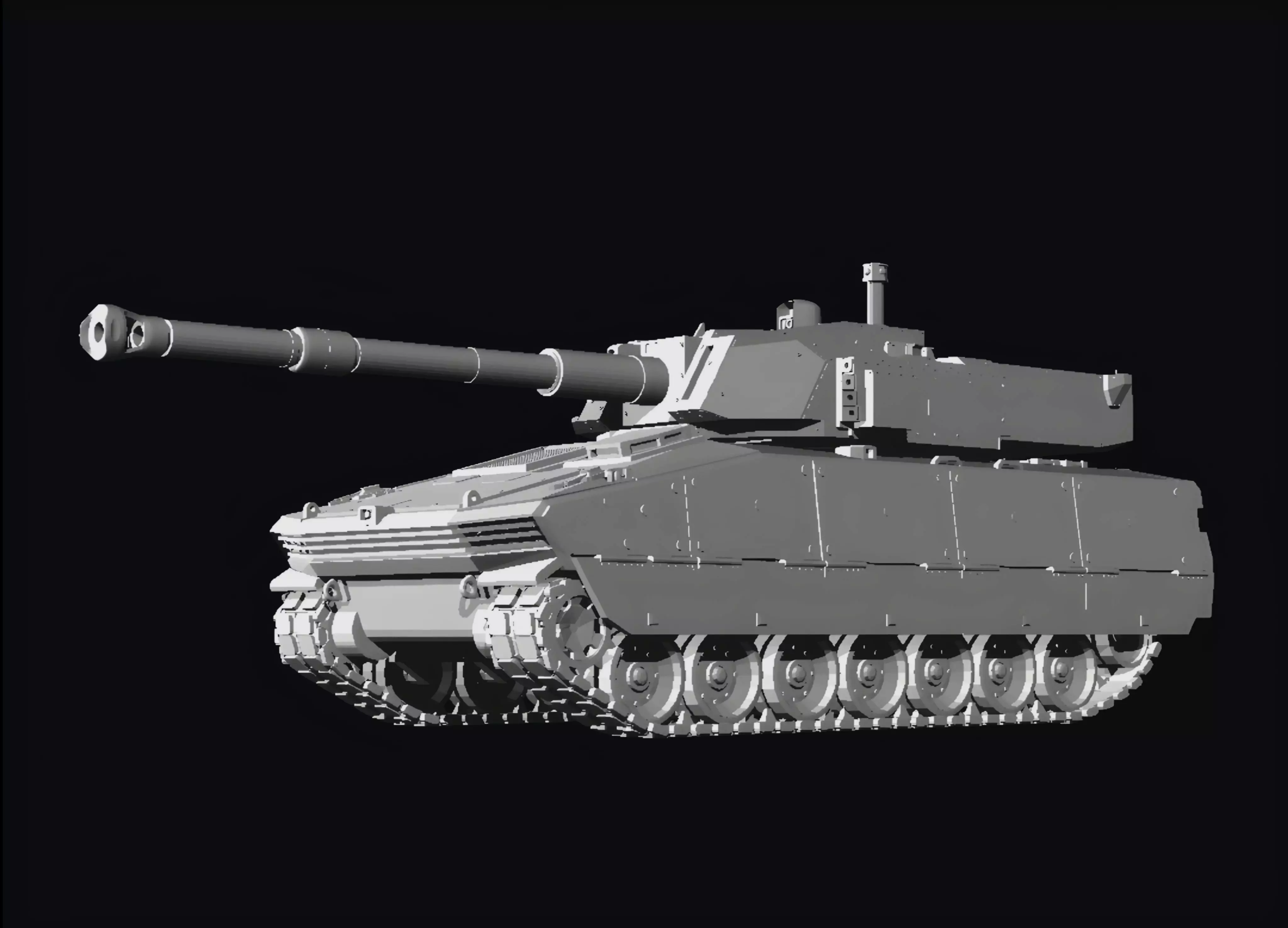 Otokar tulpar medium tank 3D print model_0