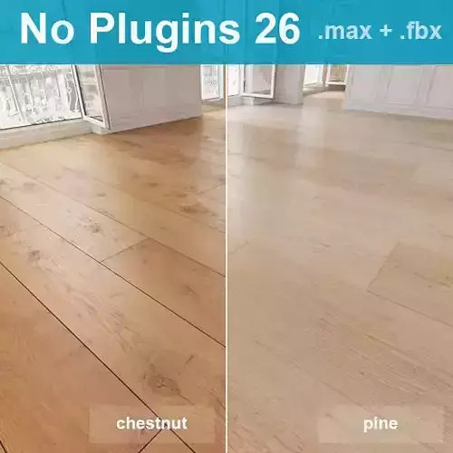 Wooden floor 26 WITHOUT PLUGINS 3D model
