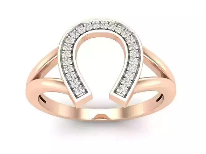 AV 497 Diamond Ladies Right Hand Horse Shoe Ring