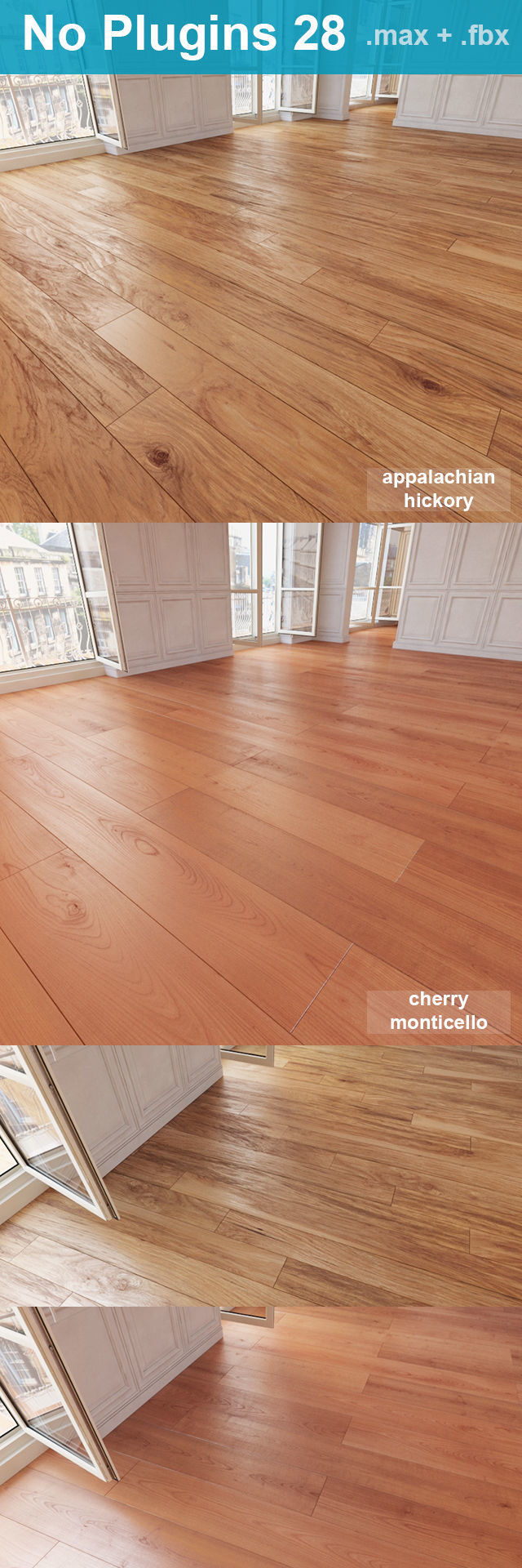 Wooden floor 28 WITHOUT PLUGINS 3D model_5