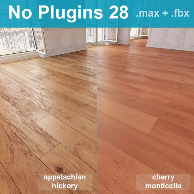Wooden floor 28 WITHOUT PLUGINS 3D model_0