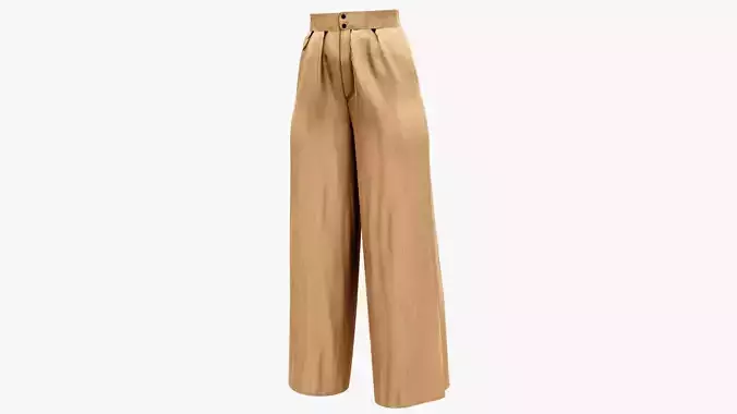 Minimal Casual Trousers Low-poly 3D model