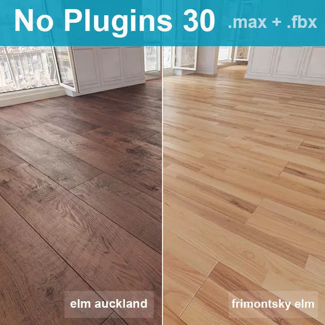 Wooden floor 30 WITHOUT PLUGINS 3D model_0