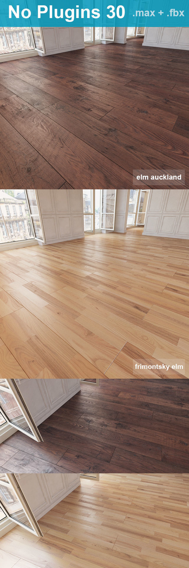 Wooden floor 30 WITHOUT PLUGINS 3D model_5