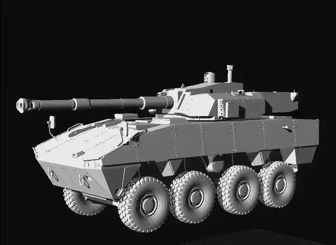 PATRIA AMV 8X8 105MM 3D print model