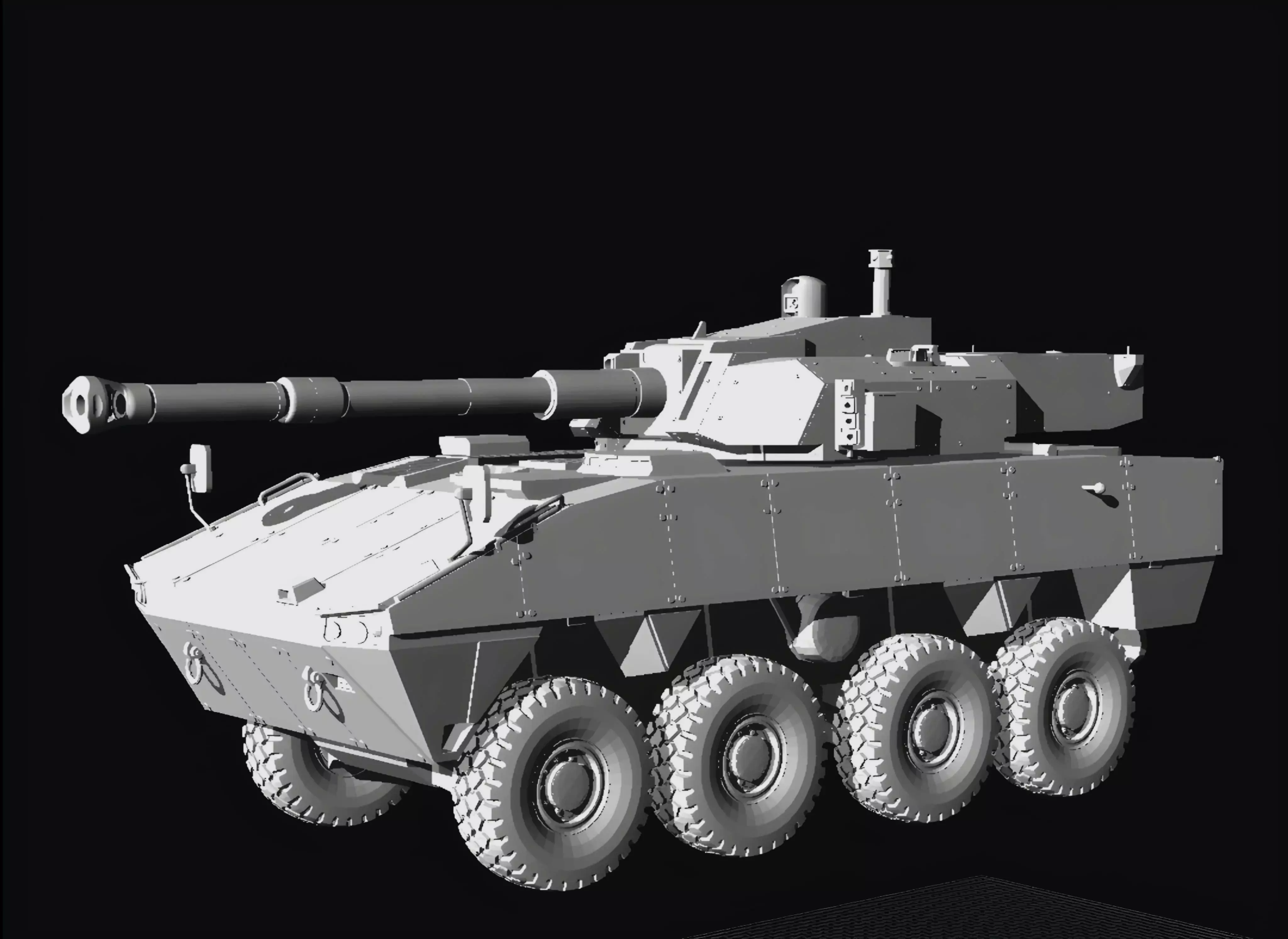 PATRIA AMV 8X8 105MM 3D print model_0
