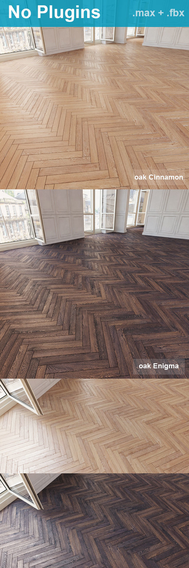 Herringbone parquet 32 WITHOUT PLUGINS 3D model_2
