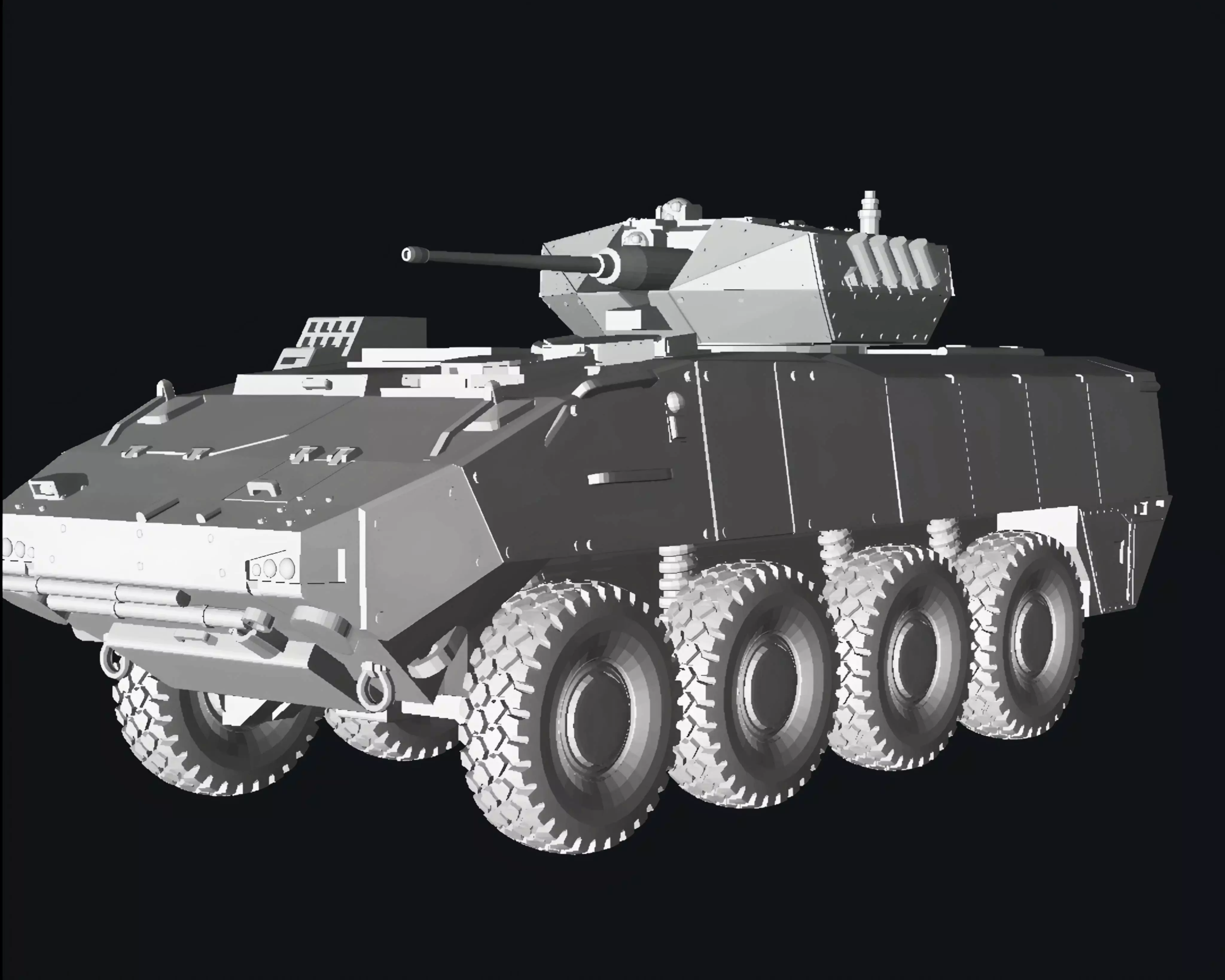 Piranha 5 with samson 30 turret 3D print model_0