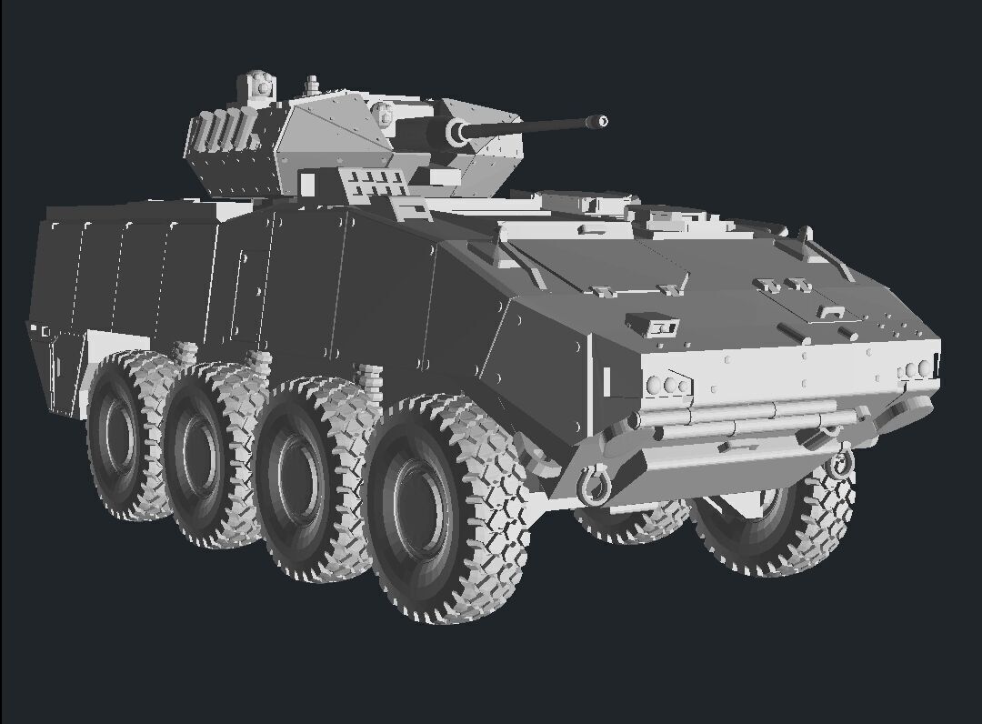 Piranha 5 with samson 30 turret 3D print model_3