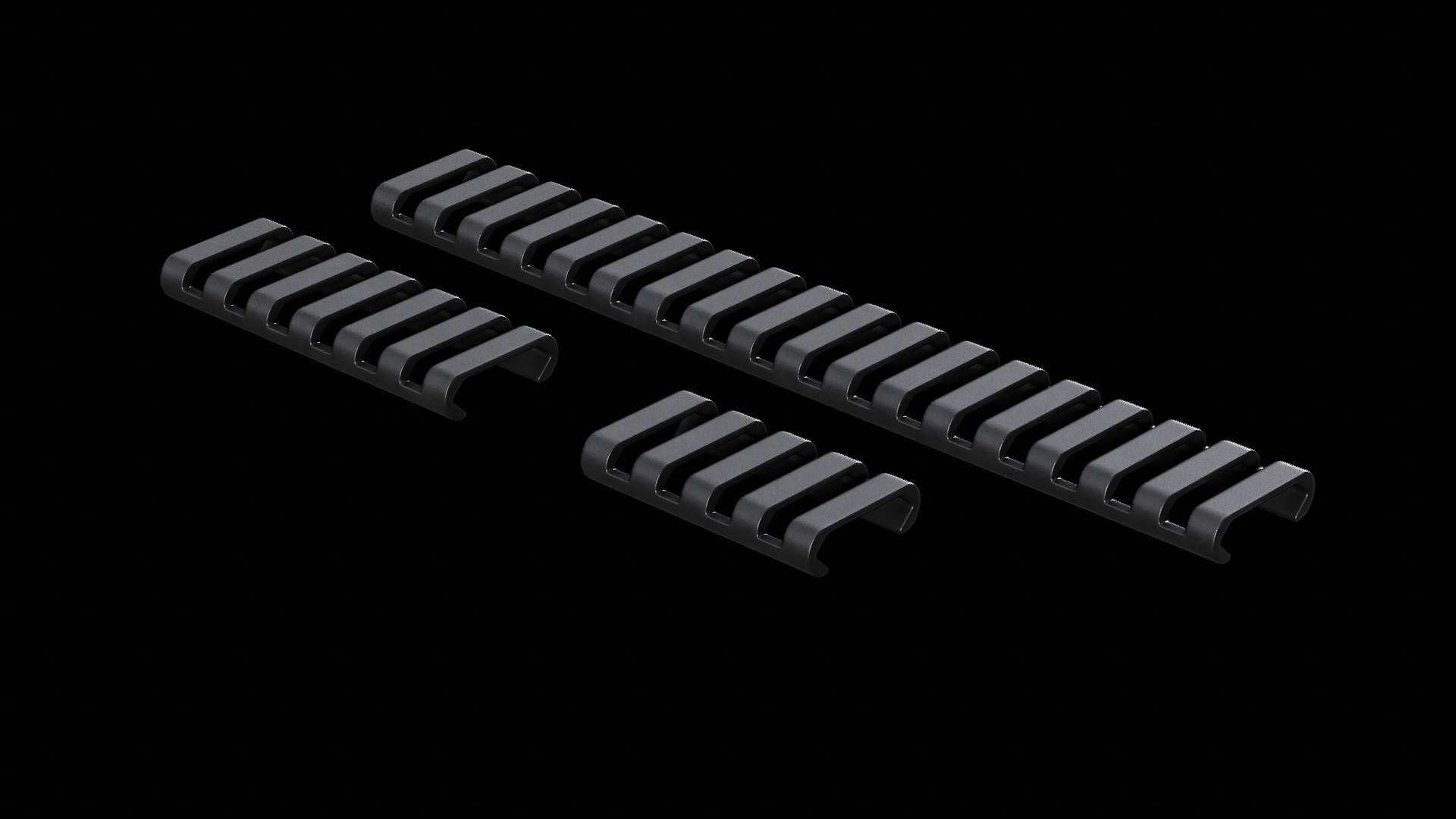 ERGO LowPro Ladder Rail Covers Low-poly 3D model_2