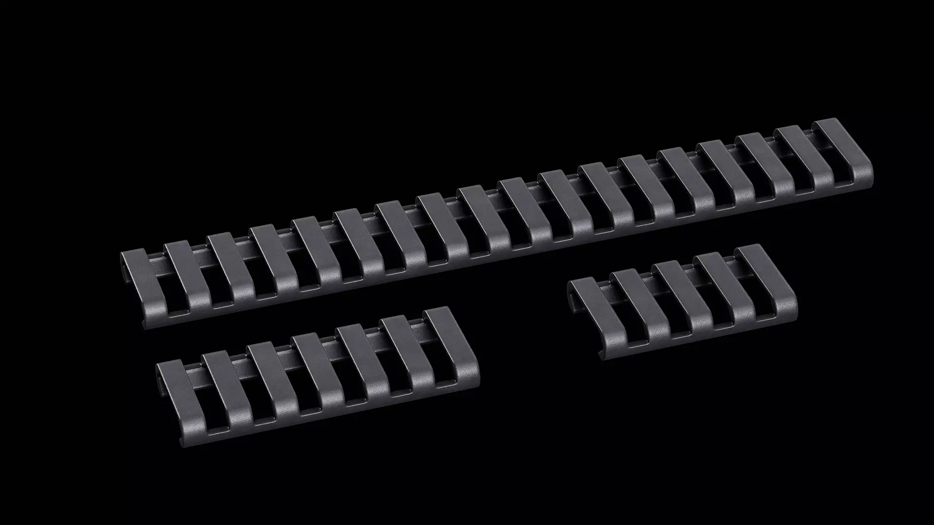 ERGO LowPro Ladder Rail Covers Low-poly 3D model_0