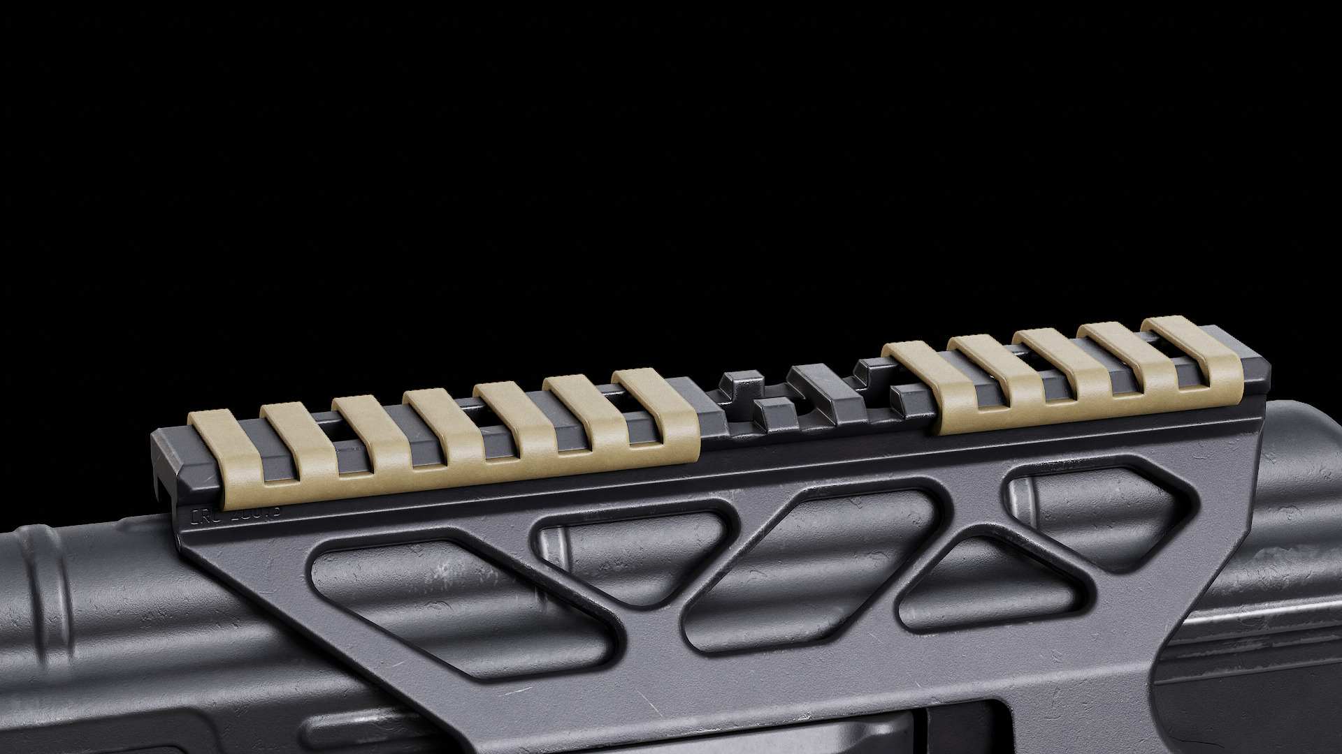 ERGO LowPro Ladder Rail Covers Low-poly 3D model_4