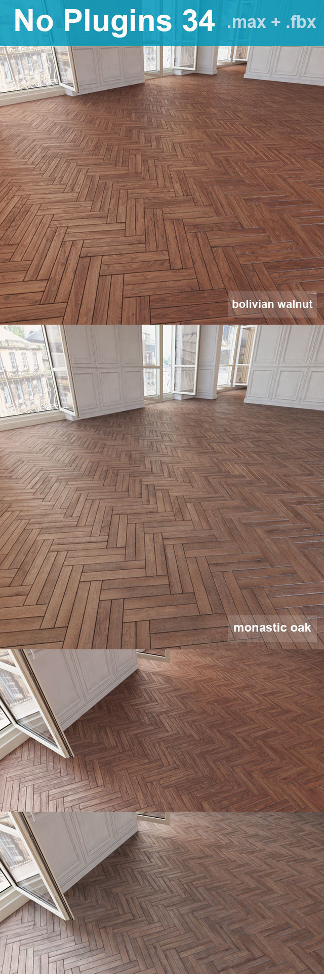 Herringbone parquet 34 WITHOUT PLUGINS 3D model_3