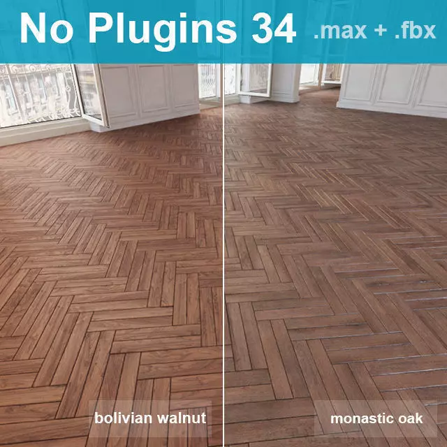 Herringbone parquet 34 WITHOUT PLUGINS 3D model_0