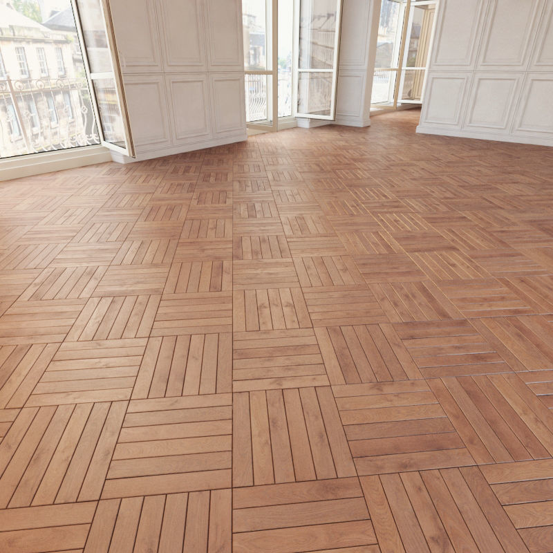Herringbone parquet 35 WITHOUT PLUGINS 3D model_3