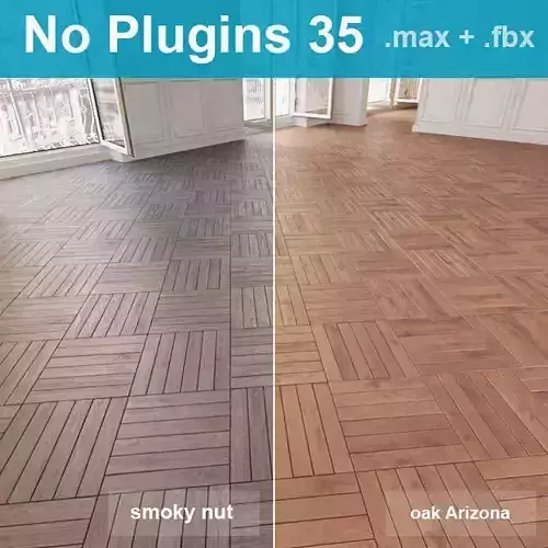 Herringbone parquet 35 WITHOUT PLUGINS 3D model