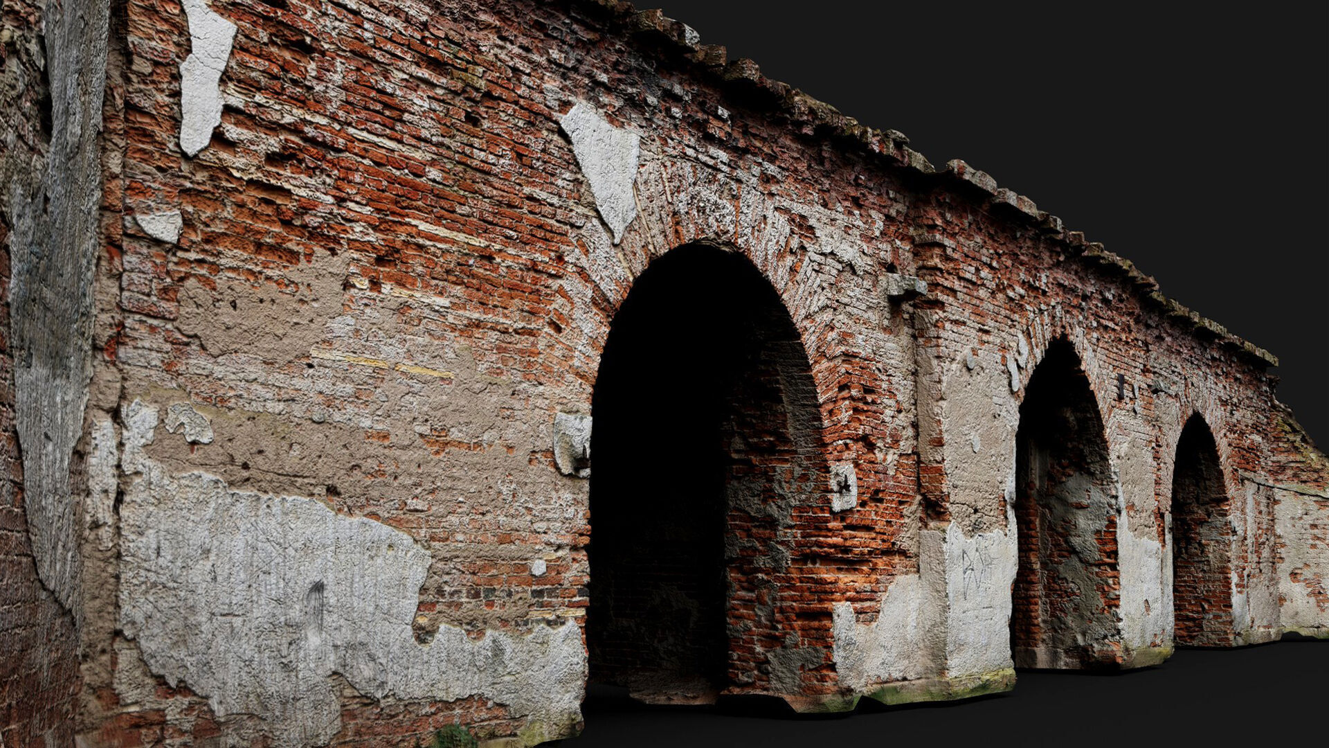 ruins entrance facade abandoned fortress pt5 photogrammetry Low-poly 3D model_4