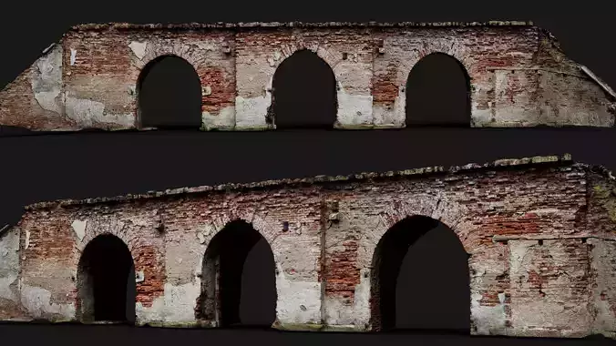 ruins entrance facade abandoned fortress pt5 photogrammetry