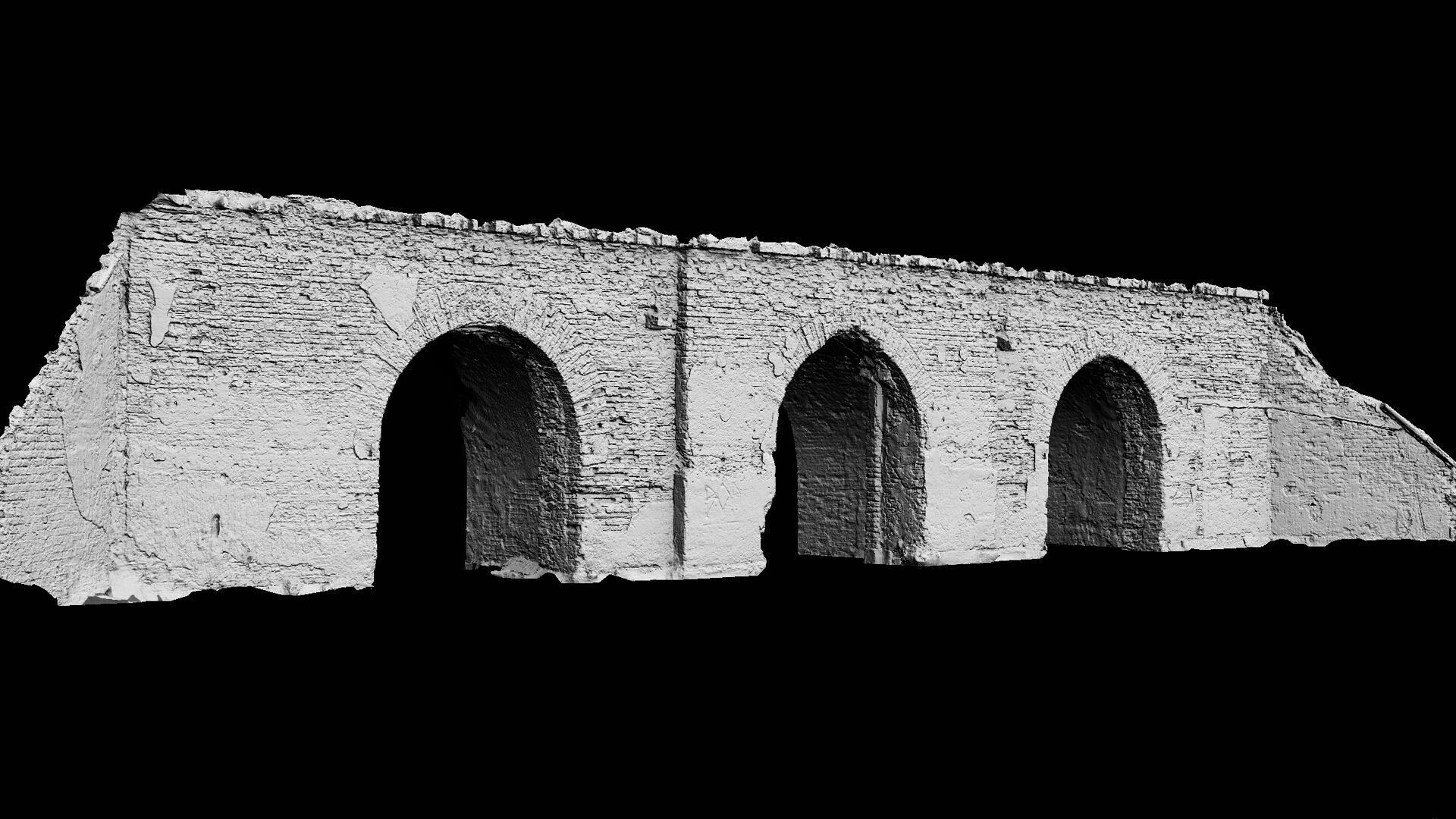 ruins entrance facade abandoned fortress pt5 photogrammetry Low-poly 3D model_6